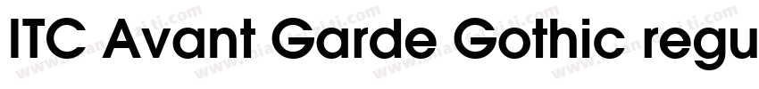ITC Avant Garde Gothic regula字体转换